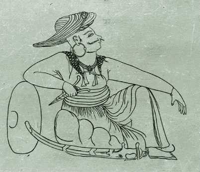Tipu Sultan- a line drawing