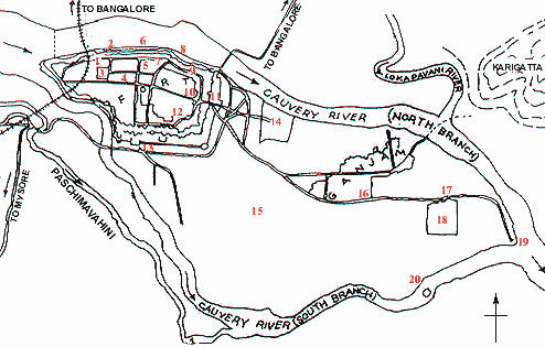  Guide map of Srirangapatna