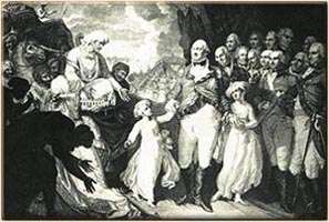 Marquess Cornwallis receiving the sons of Tipu Sultan as Hostages